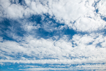 白い雲が一面に広がる先の空