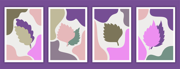 Set of creative minimalist hand drawn illustrations for wall decoration, postcard or brochure cover design. Hand draw vector design elements. Vector EPS10.