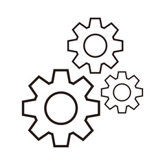 Icon of gears illustration symbol