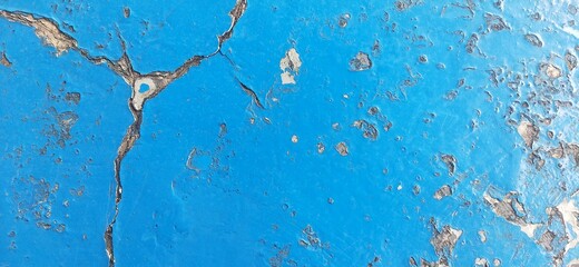 blue cracked wall background
