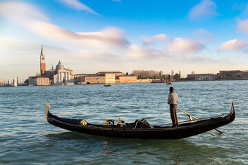 Obraz premium Gondola on Canal Grande in Venice