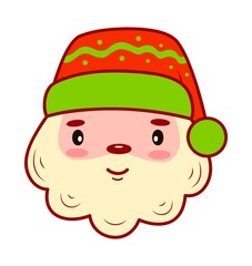 Christmas cartoons clip art. Christmas Santa Claus clipart vector illustration
