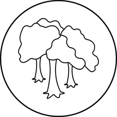 forest line icon Vector Illustration design