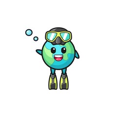 the earth diver cartoon character