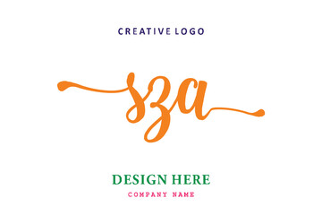 SZA lettering logo is simple, easy to understand and authoritative - obrazy, fototapety, plakaty