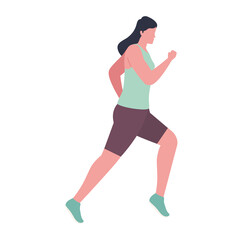 Fototapeta na wymiar woman running in marathon