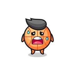 Obraz premium the fatigue cartoon of basketball