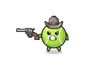 the tennis cowboy shooting with a gun