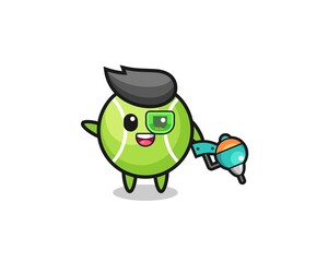 tennis cartoon as future warrior mascot
