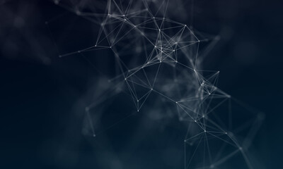 Abstract technology geometric polygonal mesh lines background. Plexus line connect line background. Illustration technology.