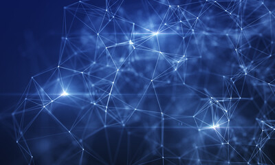 Abstract technology geometric polygonal mesh lines background. Plexus line connect line background. Illustration technology.