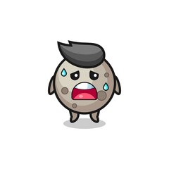 the fatigue cartoon of moon