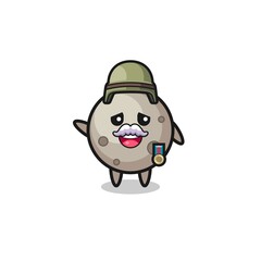 cute moon as veteran cartoon