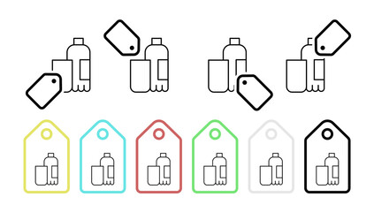 Sport, energy, drink vector icon in tag set illustration for ui and ux, website or mobile application
