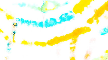 Fototapeta premium Yellow Artistic Dirty. Shibori Pattern. Turquoise