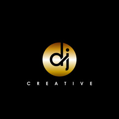 DJ Letter Initial Logo Design Template Vector Illustration