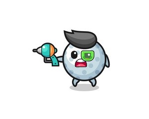 cute golf holding a future gun