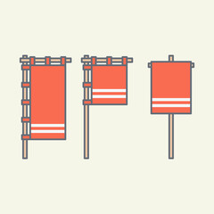 Nobori flag vector illustration