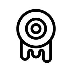 Illustration vector graphic icon of Bloody Eye. Outline Style Icon. Halloween Themed Icon. Vector illustration isolated on white background. Perfect for website or application design.