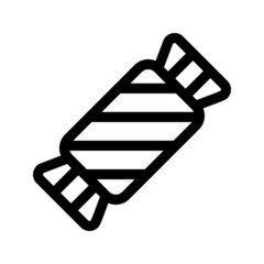 Illustration vector graphic icon of Candy. Outline Style Icon. Halloween Themed Icon. Vector illustration isolated on white background. Perfect for website or application design.