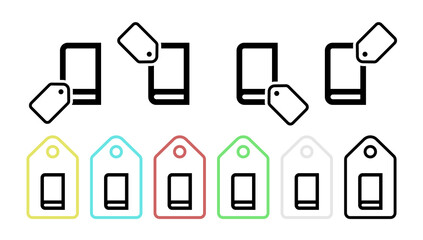 Book vector icon in tag set illustration for ui and ux, website or mobile application