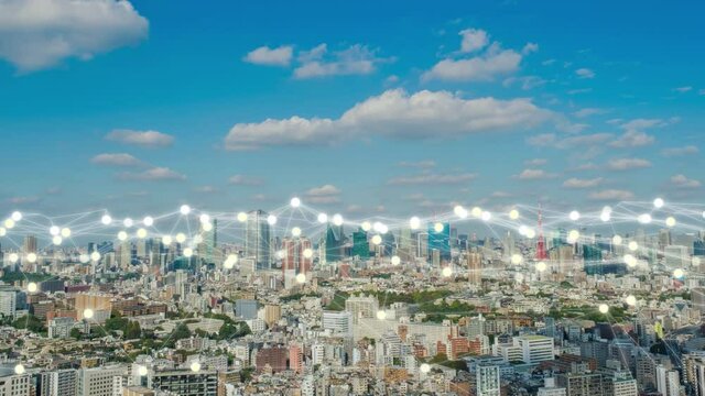 東京の風景　デジタル　ネットワーク