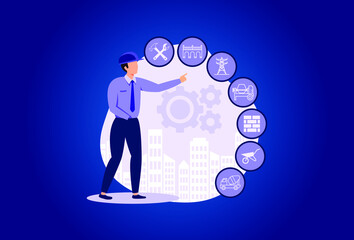 Building information modeling illustration exclusive design inspiration