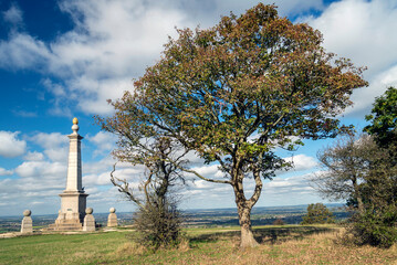 Fototapeta na wymiar Coombe Hill and Boer War Memorial,The Chilterns,Buckinghamshire, England,United Kingdom.