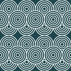 white ethnic tribal seamless pattern with spirals blue background