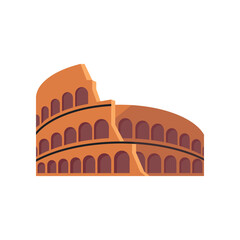 Naklejka premium Colosseum, Rome, Italy vector illustration design