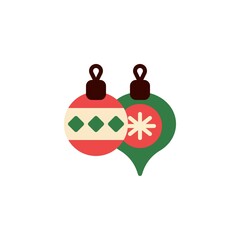 Obraz premium Christmas ball flat icon