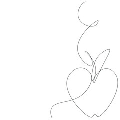 Apple fruit on white background vector illustration