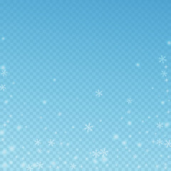 Sparse glowing snow Christmas background. Subtle f