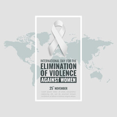 Vector Illustration of International Day for the Elimination of Violence against Women
