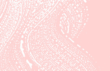 Grunge texture. Distress pink rough trace. Gorgeou