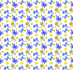 seamless pattern with spring flowers