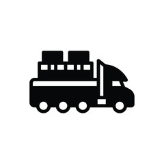 Black solid icon for loaded