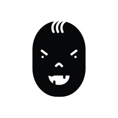 Black solid icon for ugly
