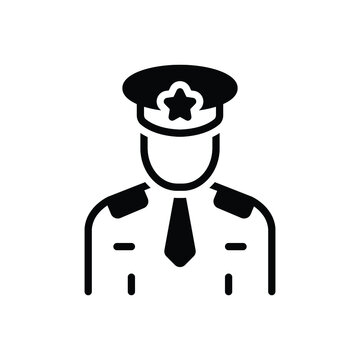 black police officer icon clip art preview