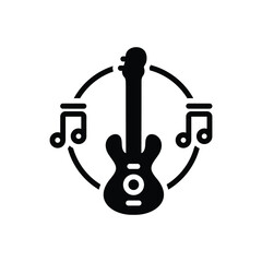 Black solid icon for instrument