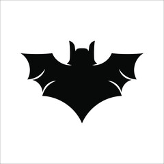 halloween bat icon, vector illustration isolated on white background. color editable