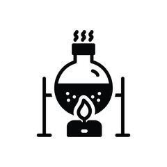 Black solid icon for experiments