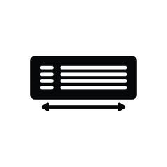 Black solid icon for horizontal