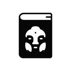 Black solid icon for anthropology