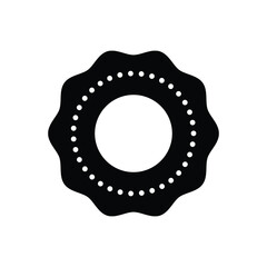 Black solid icon for seal