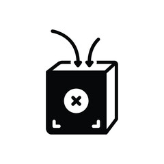 Fototapeta premium Black solid icon for nobody