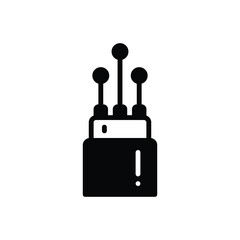 Fototapeta premium Black solid icon for fibre