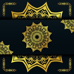 Luxury Mandala Background with golden elements