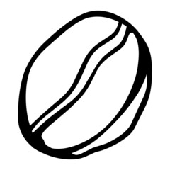 coffee bean of coffee hand drawn illustration