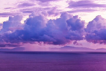 Fototapeta na wymiar Seychelles at sunset